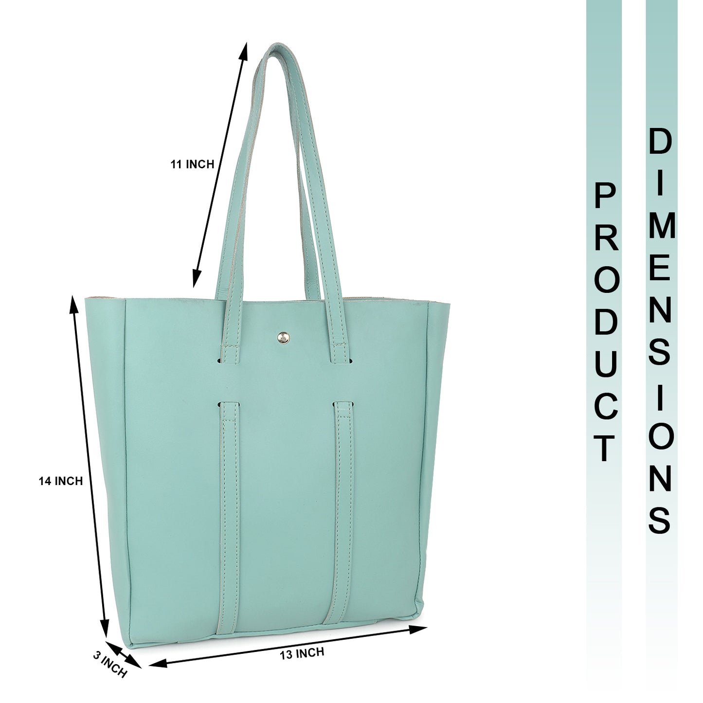 Aliza Stella Tote Bag with Double Shoulder Handle - Pista Green
